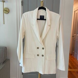 Abercrombie Linen Cream Blazer